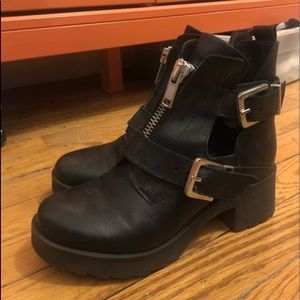 Steve Madden Black Cutout Boots